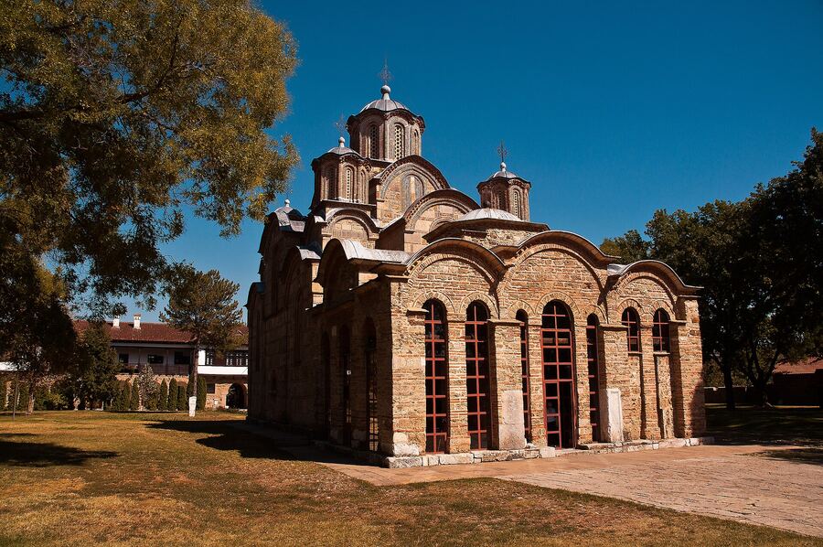 Gracanica Monastery, UNESCO-listed 14th-century church near Prishtina Kosovo